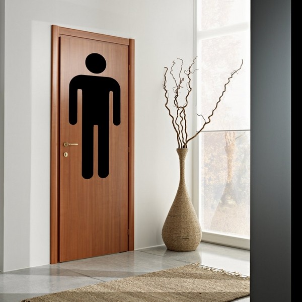 Exemple de stickers muraux: Toilettes - Homme